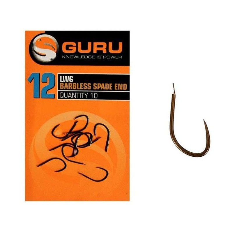 Guru LWG Spade End Barbless Hook Size 16