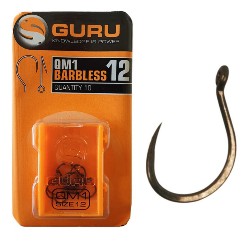 Guru QM1 Eyed Barbless Hook Size 10