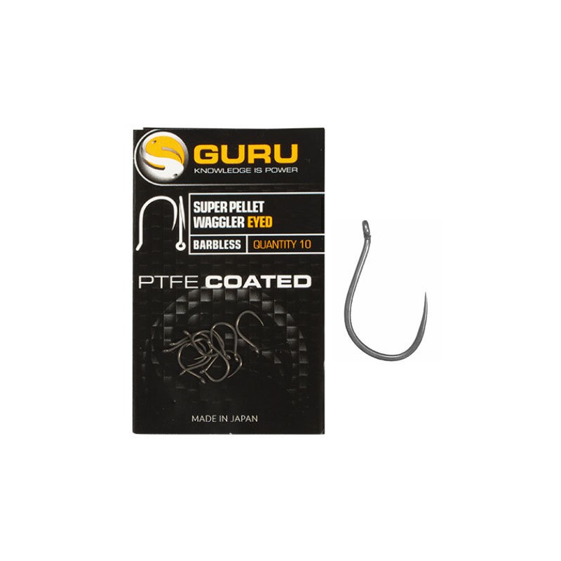 Guru Super Pellet Waggler Eyed Barbless Hook Size 10