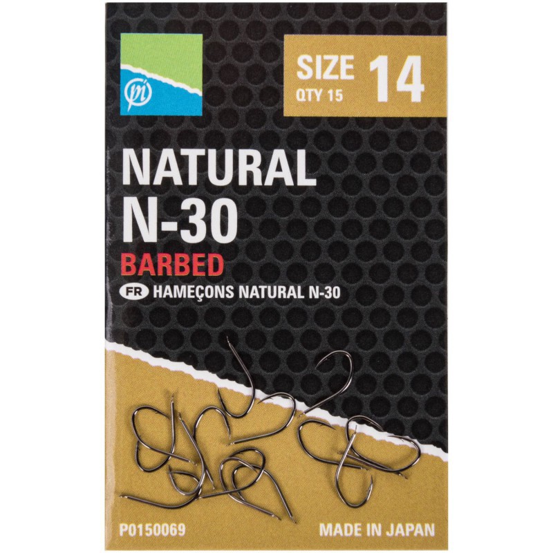 Preston Natural N-30 Barbed Hook Size 10