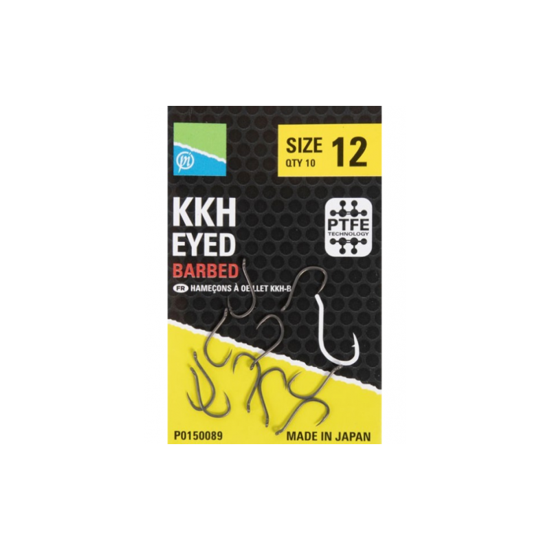 Preston KKH Eyed Barbed Hook Size 8