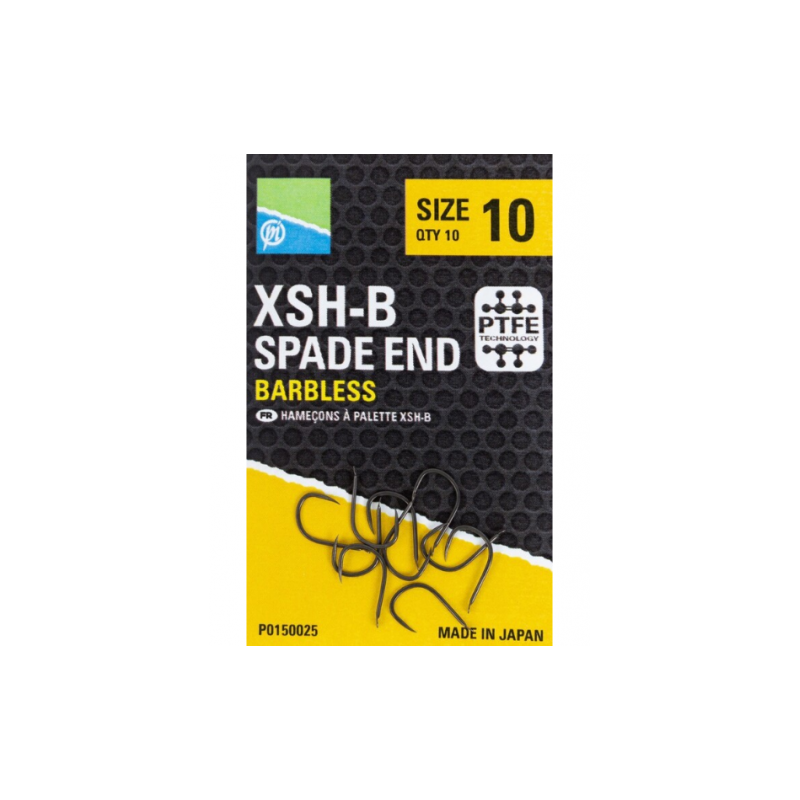 Preston XSH-B Spade End Barbless Hook Size 10