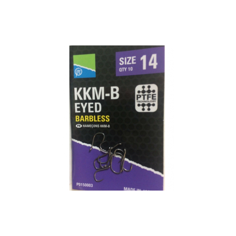 Preston KKM-B EYED Barbless Hook Size 10