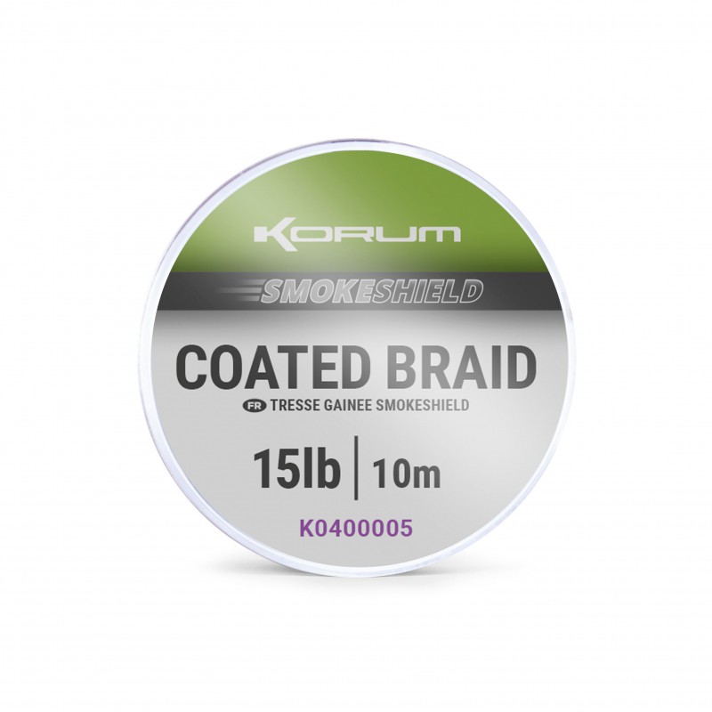 Korum Smokescreen Coated Braid 15 LB - 10 meter