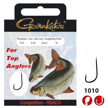 Gamakatsu Onderlijn Competition Roach LS-1010 0.07 mm – 22 cm – Size 22