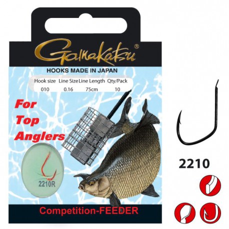 Gamakatsu Onderlijn Feeder LS-2210 0.16 mm – 75 cm - Size 12