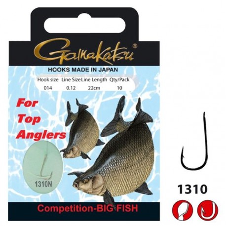 Gamakatsu Onderlijn Competition Carp LS-3310 0.20 mm – 40 cm – Size 8