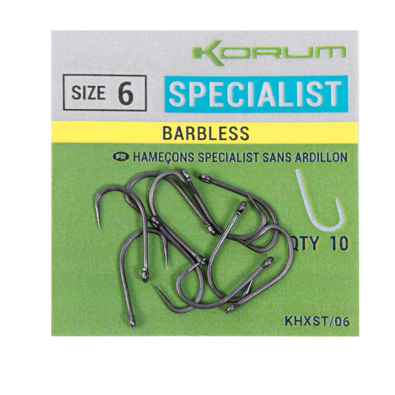 Korum Xpert Specialist Barbless Hook Size 8